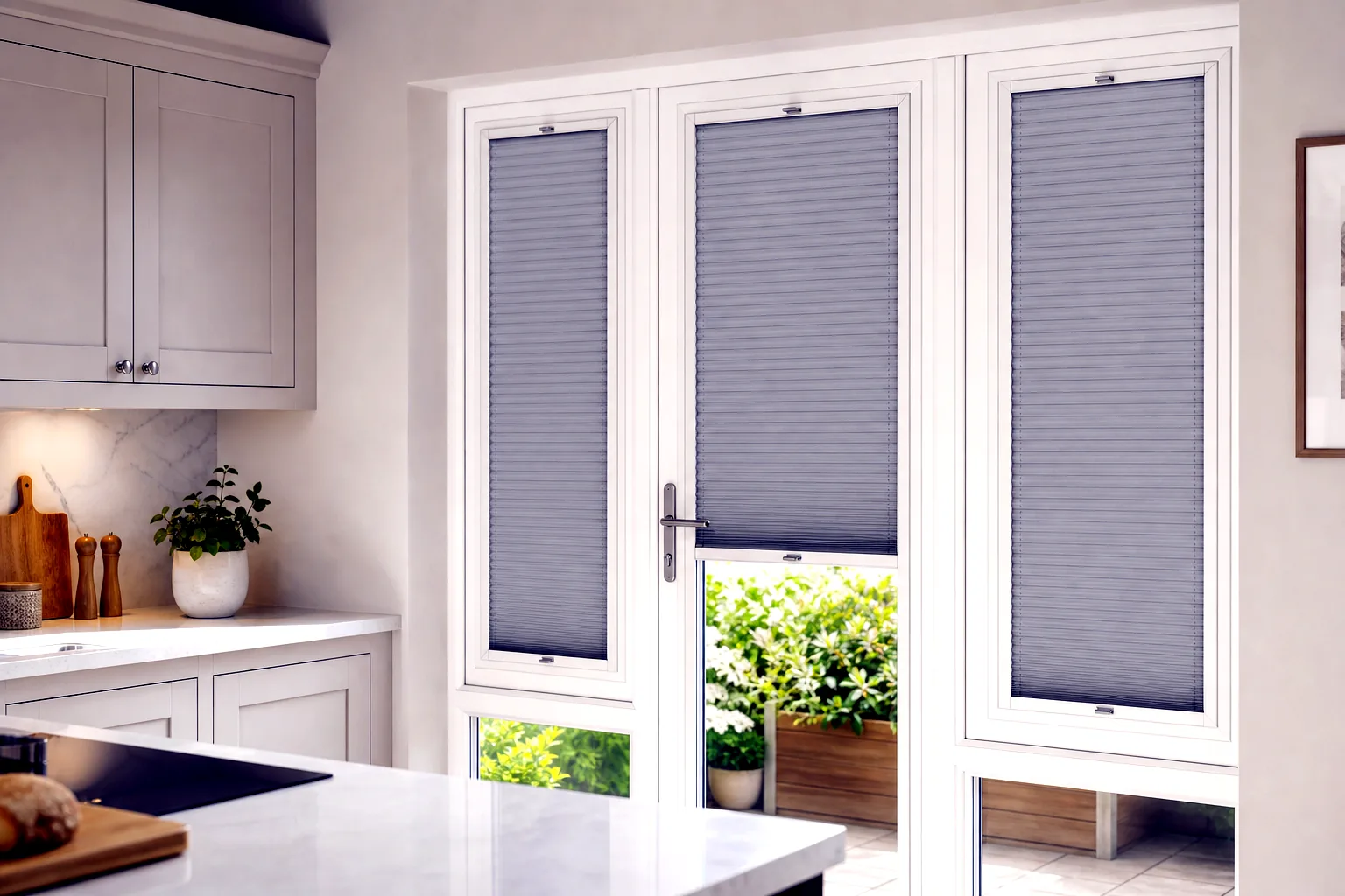 Perfect fit blinds in a UK kitchen