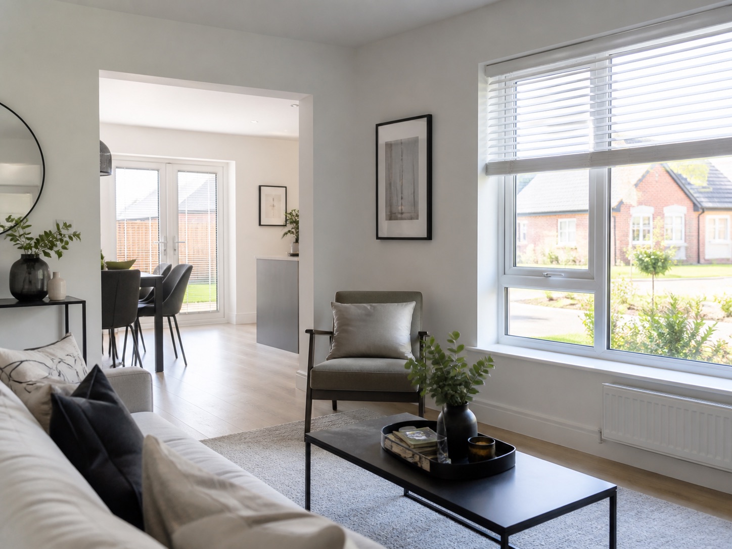 New build show home with made-to-measure blinds fitted