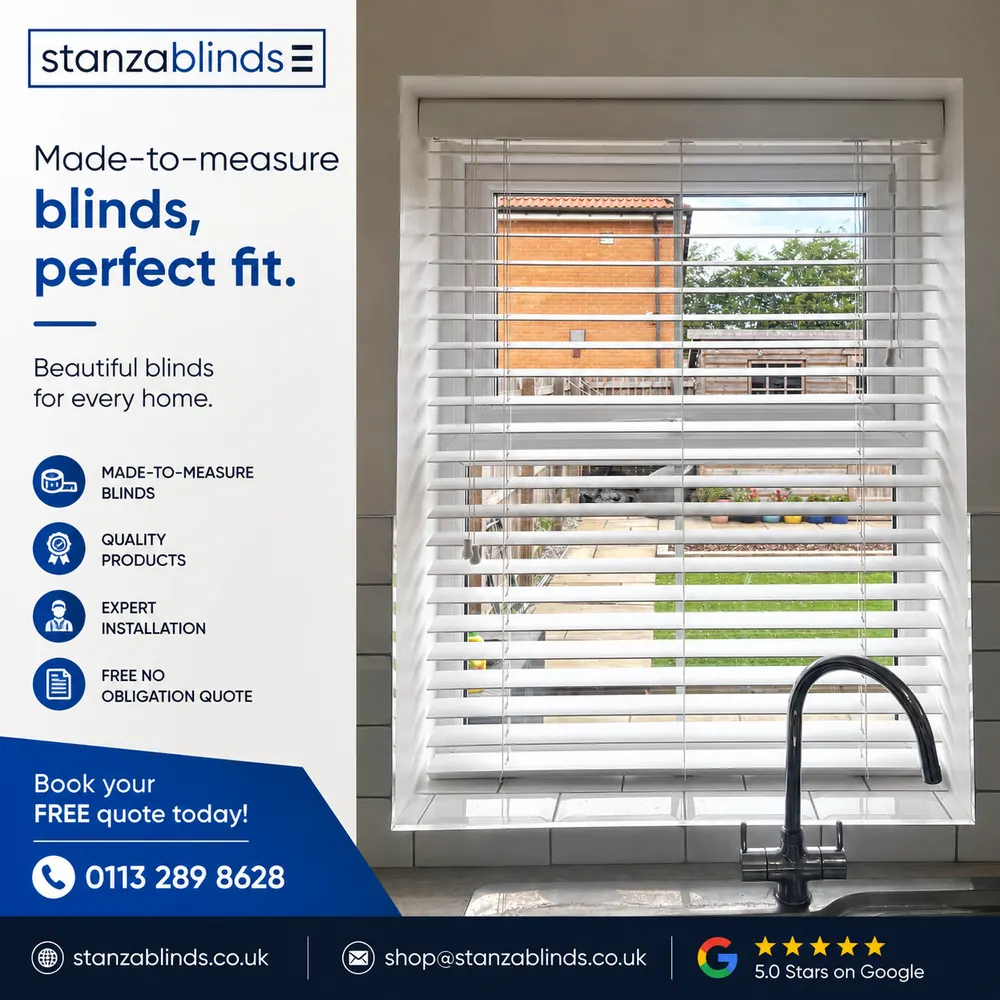 Recent Stanza Blinds white Venetian blind installation