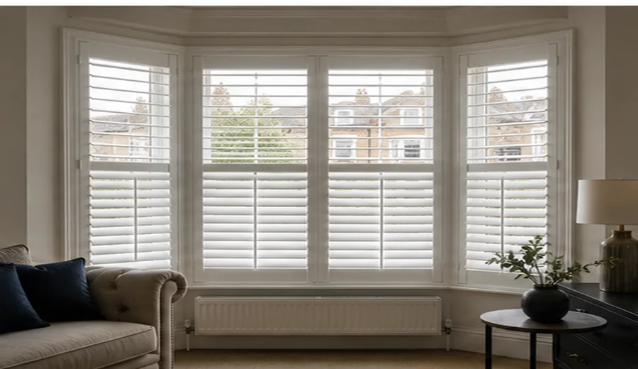 Neat Finish for Bay Window Shutters