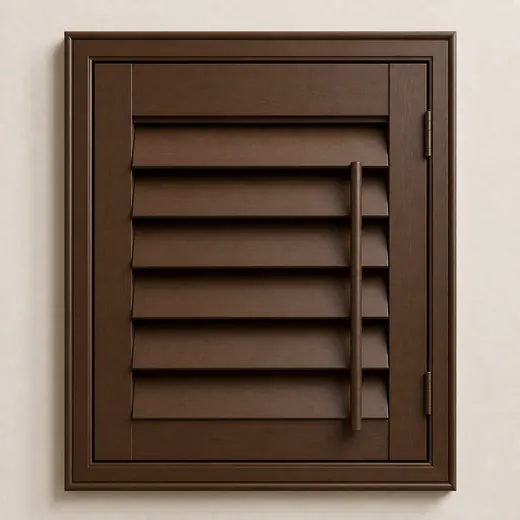 Brown plantation shutter colour sample